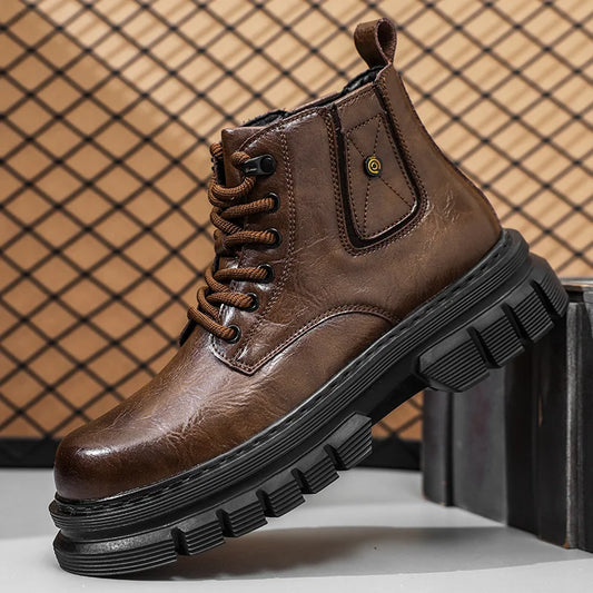 Lace-Up High Chelsea Men's Boots  Suede