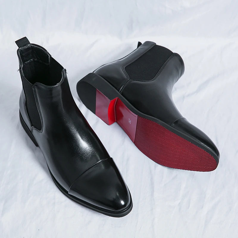Chelsea Boots for Men Red Sole