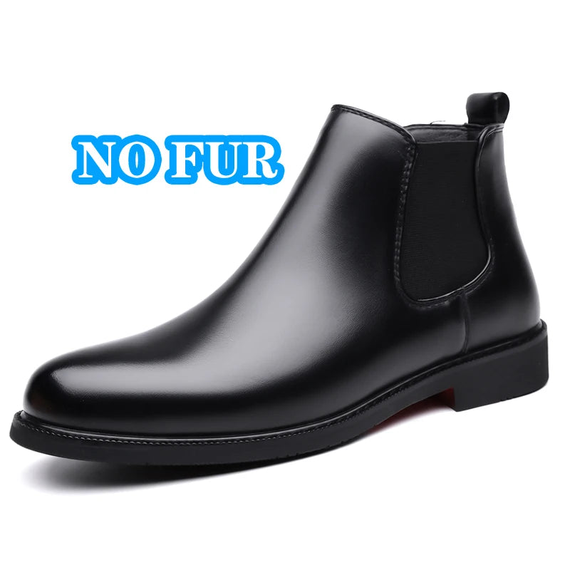 Casual Leather Men´s Chelsea Boots Comfortable Male Business Shoes