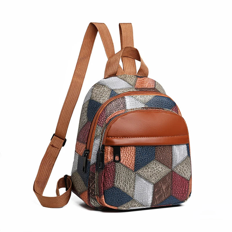 The neutral color backpack for men and women, with a combined design