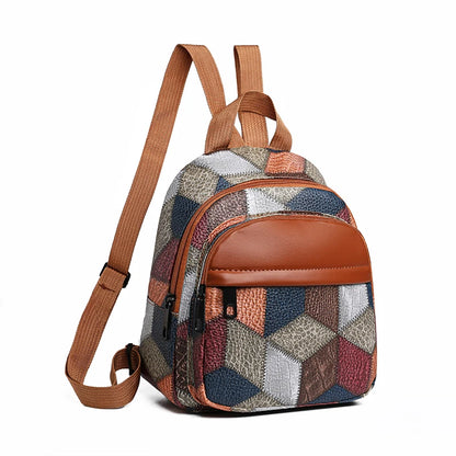 The neutral color backpack for men and women, with a combined design