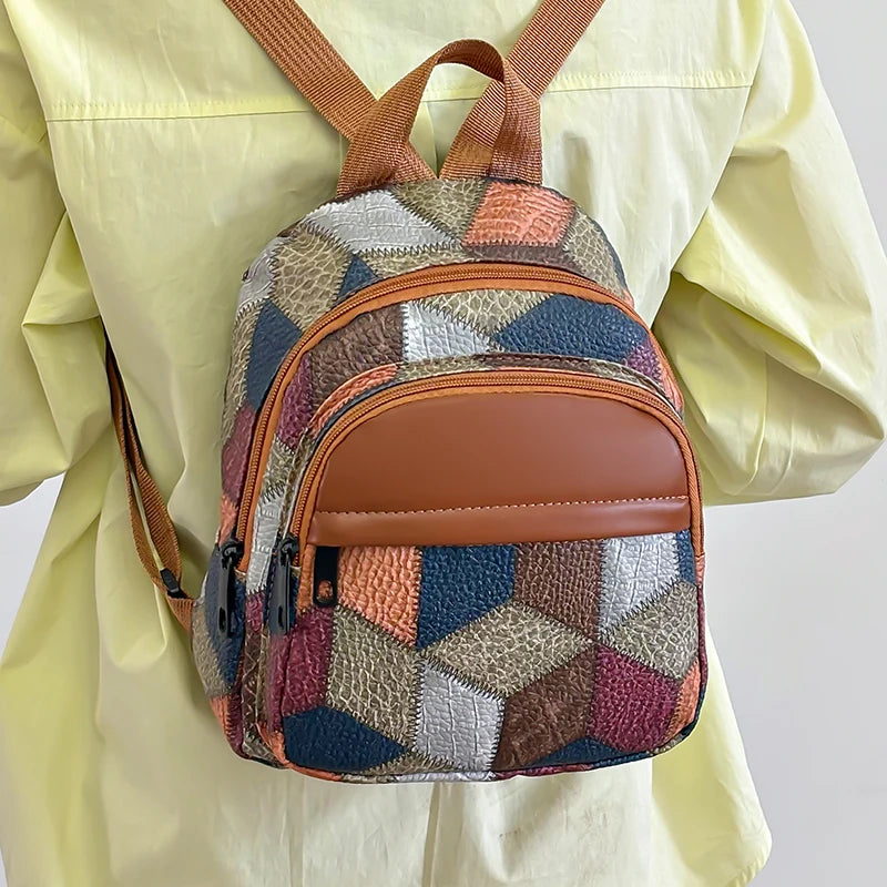 The neutral color backpack for men and women, with a combined design