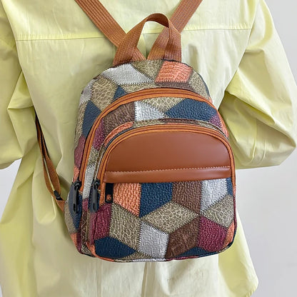The neutral color backpack for men and women, with a combined design