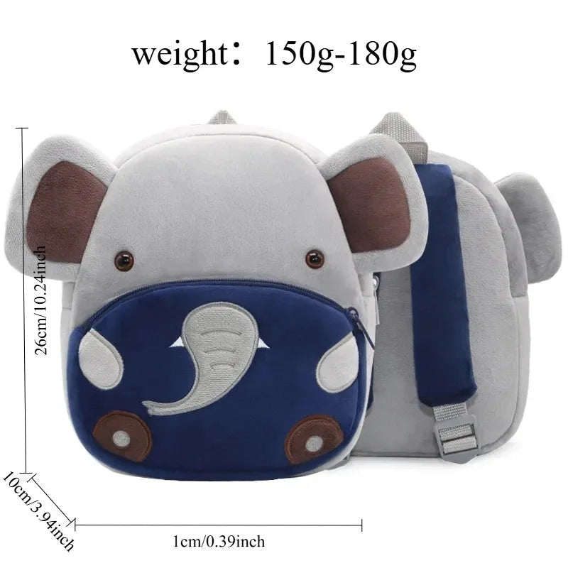 Personalized Name Elephant Plush Backpack - Cute Animal Design for Kids, Customizable for Boys & Girls, Ideal for Kindergarten,