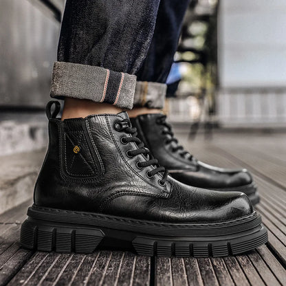 Lace-Up High Chelsea Men's Boots  Suede