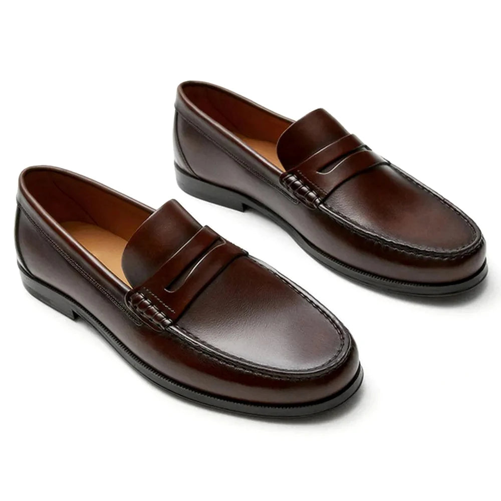 Vintage Top Layer Genuine Leather Slip on Loafers