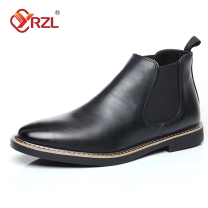 Men Chelsea Boots Brand Retro Comfortable PU Leather Ankle Boots