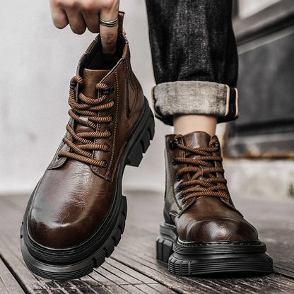 Lace-Up High Chelsea Men's Boots  Suede