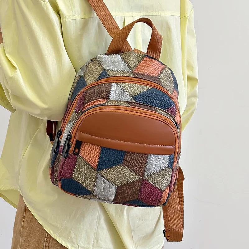 The neutral color backpack for men and women, with a combined design