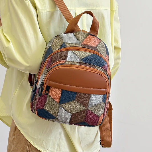 The neutral color backpack for men and women, with a combined design