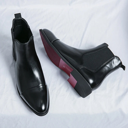 Chelsea Boots for Men Red Sole