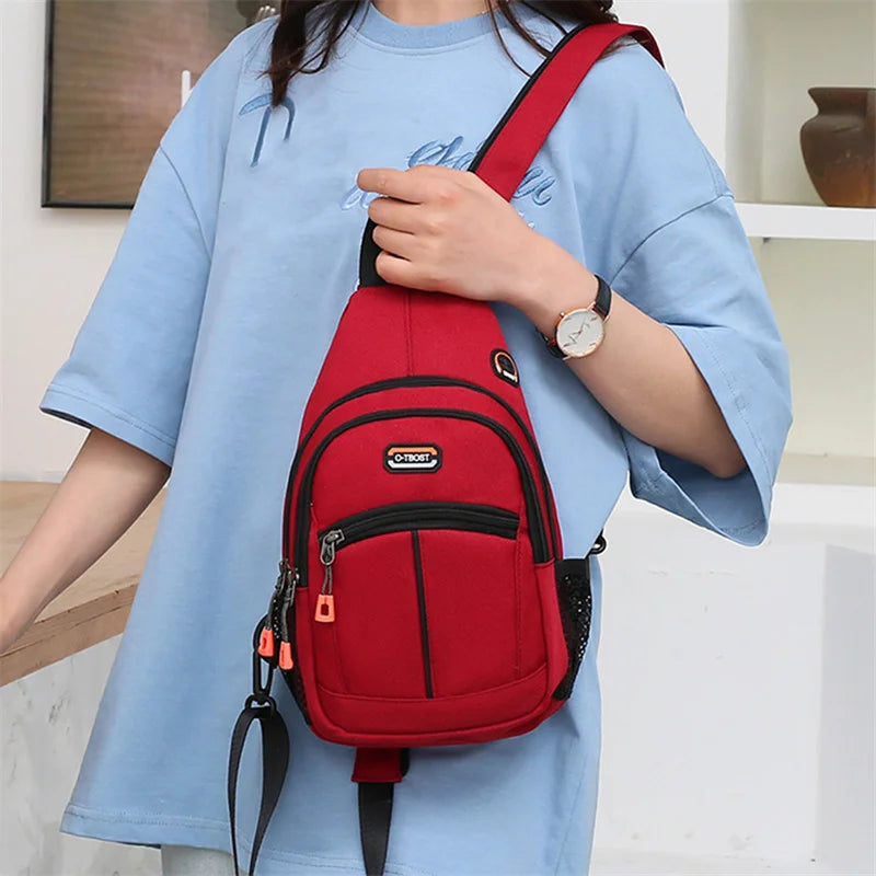 Multifunction Oxford Outdoor Sports Backpack Travel Pouch Fashion Women Chest Bag Large Capacity Women's Handbags Shoulder Bags
