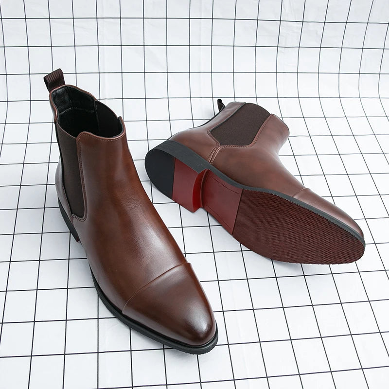Chelsea Boots for Men Red Sole
