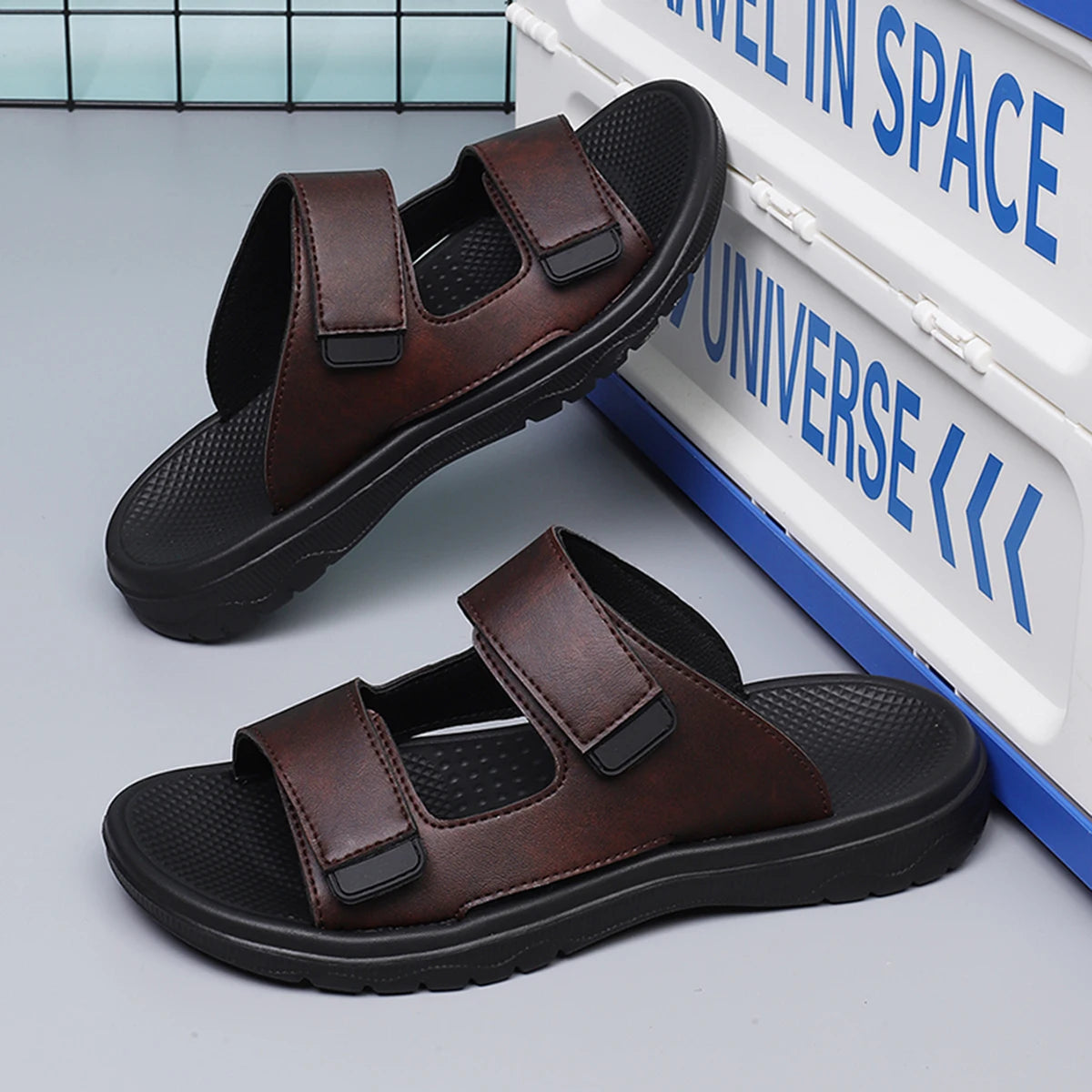 Men´s Retro Comfortable Casual Sandals leather Flip Flops