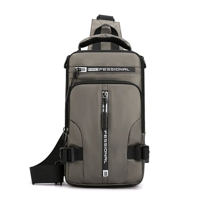 Men's Chest Bag Multifunction Travel Small Backpack Man Crossbody Bags with USB Port Men Shoulder Bag Fashion Chest Pack