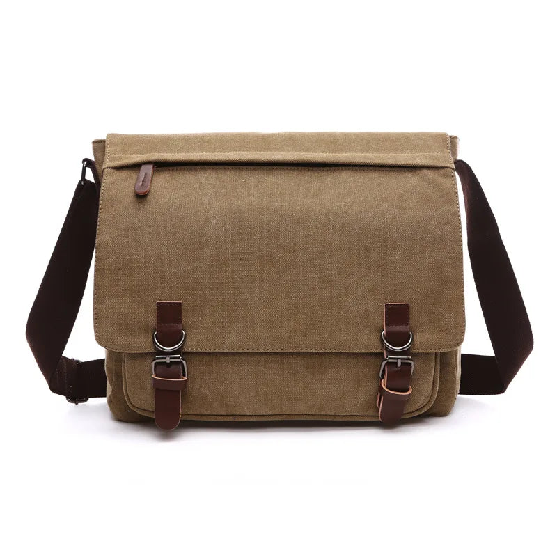 Vintage Bag Canvas Laptop Shoulder Bag Messenger Bag Men Casual Crossbody Bags School Bookbag