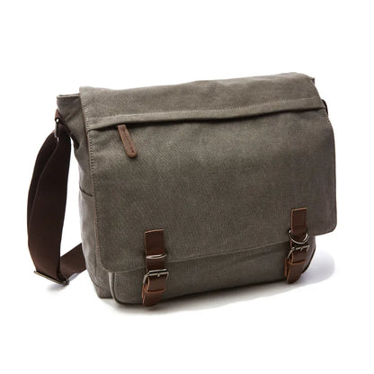Vintage Bag Canvas Laptop Shoulder Bag Messenger Bag Men Casual Crossbody Bags School Bookbag