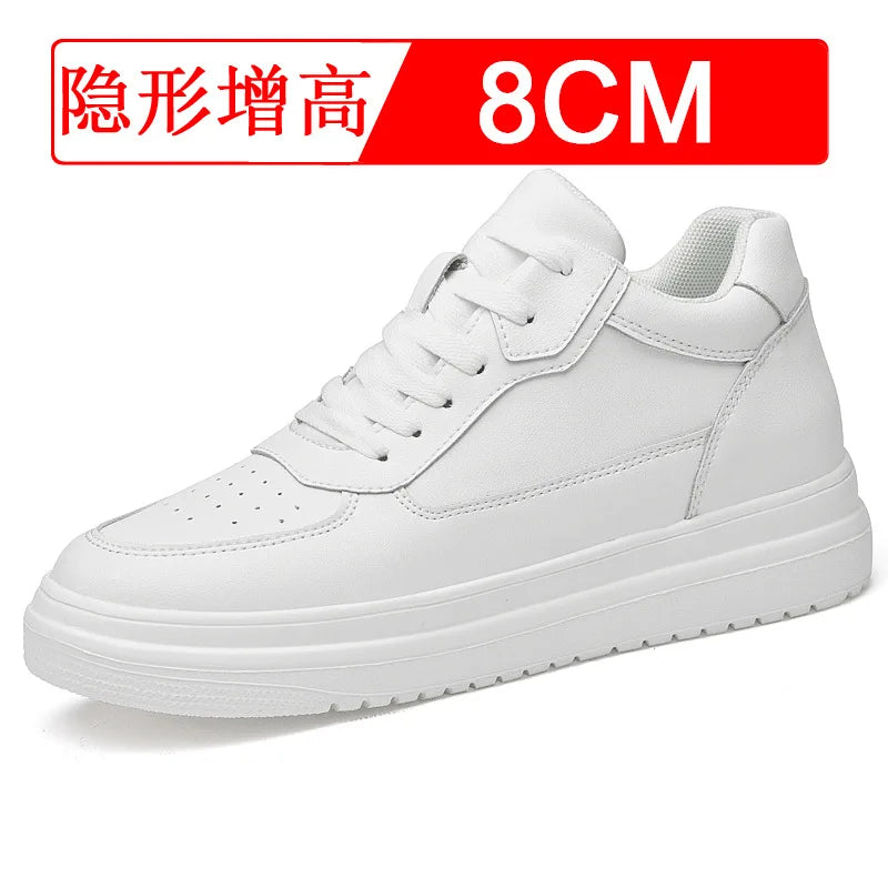 Luxury Elevator Shoes Men Women Sneakers Height Increasing Invisible 6 8 10CM Heighten Sports Man Taller Lift White Shoes