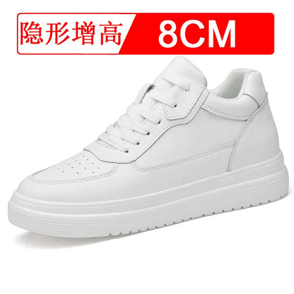 Luxury Elevator Shoes Men Women Sneakers Height Increasing Invisible 6 8 10CM Heighten Sports Man Taller Lift White Shoes