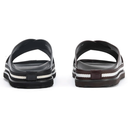 Men's Genuine Leather Slipper Flip Flop Slides