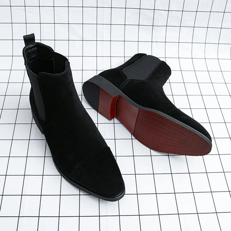 Chelsea Boots for Men Red Sole