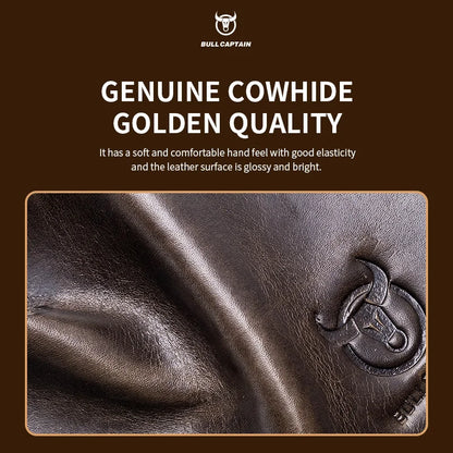 BULLCAPTAIN Genuine Leather Men's Crossbody Bag Large Capacity Casual Multifunctional Handbag A Fashion Business Briefcase