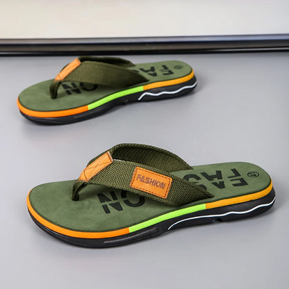 High Quality Green Men Flip-Flop Non-slip Slippers