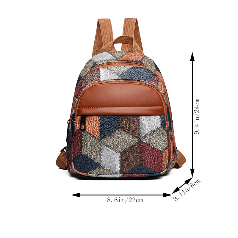 The neutral color backpack for men and women, with a combined design