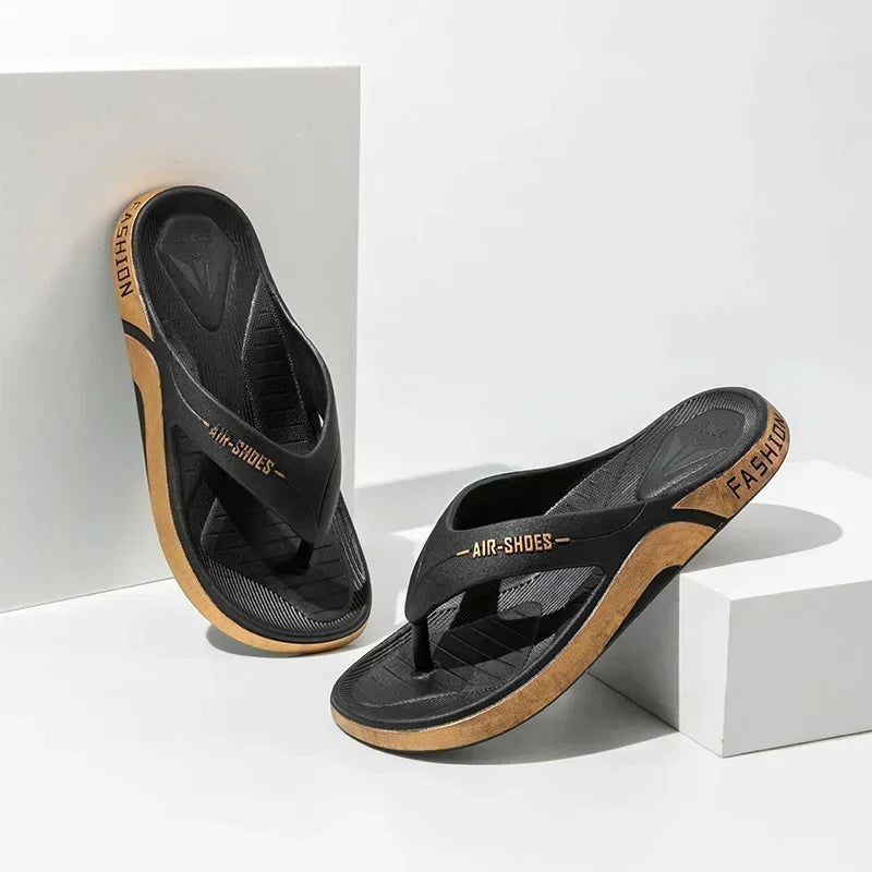 Men's Flip-flops  Outdoor Casual  Slippers PVC Soft-soled Non-slip Flip Fop Couple Home Bathroom sandal