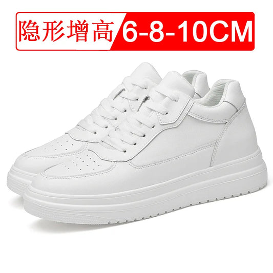 Luxury Elevator Shoes Men Women Sneakers Height Increasing Invisible 6 8 10CM Heighten Sports Man Taller Lift White Shoes