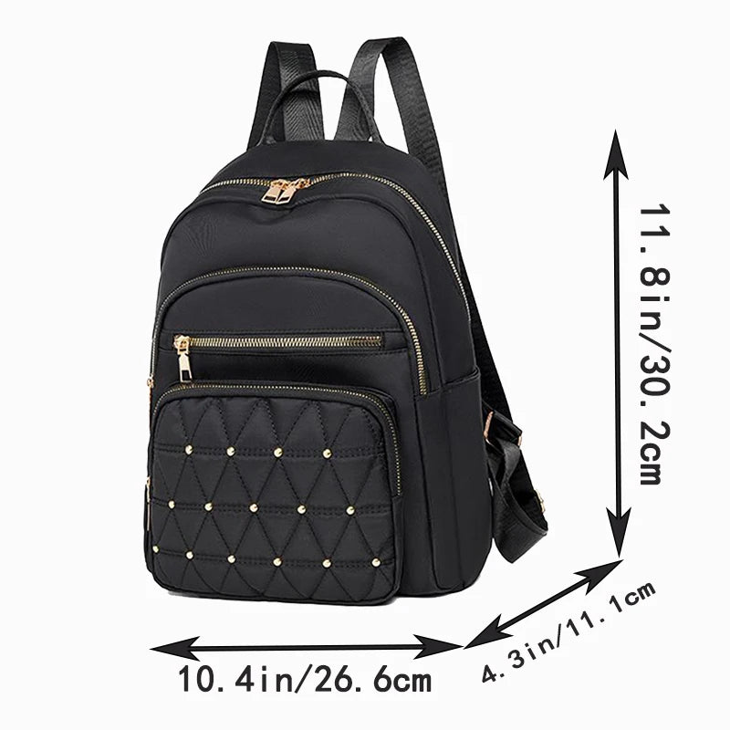 Neutral color backpack for men and women, suitable for students' spring outings and schoolbags with zippers
