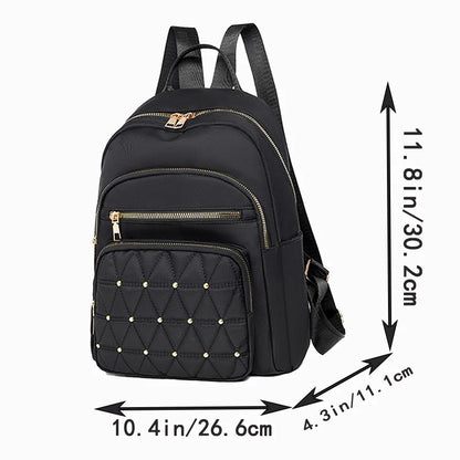 Neutral color backpack for men and women, suitable for students' spring outings and schoolbags with zippers