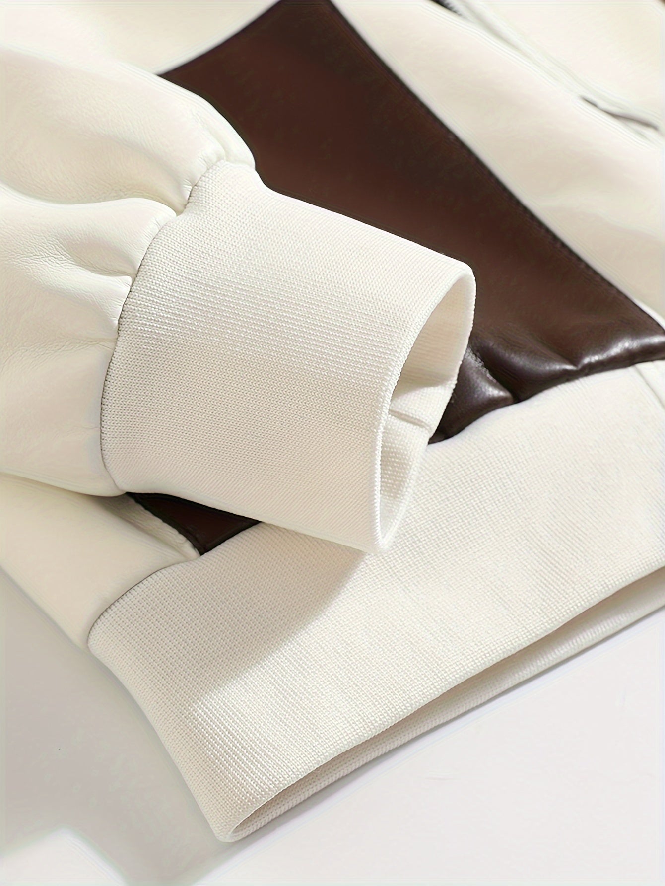 Men's Casual Color-Block Faux Leather Jacket