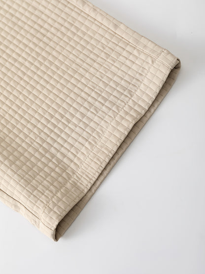 Men's Casual Solid Color Short Sleeve Shirt & Pants Set with Chest Pocket